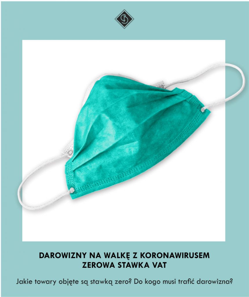 DAROWIZNY NA WALKĘ Z KORONAWIRUSEM Z ZEROWĄ STAWKĄ VAT