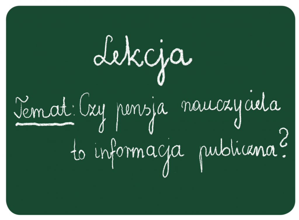 Czy wynagrodzenie nauczyciela jest informacją publiczną ?