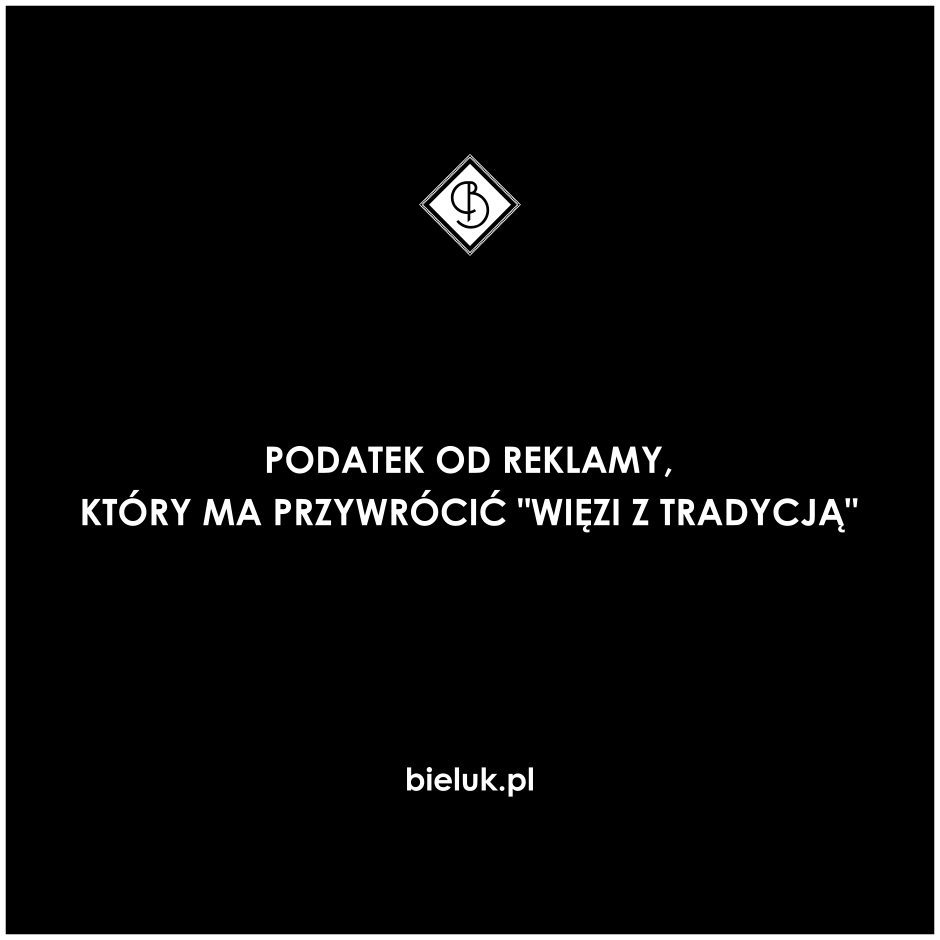 Podatek od reklamy, który ma przywrócić 